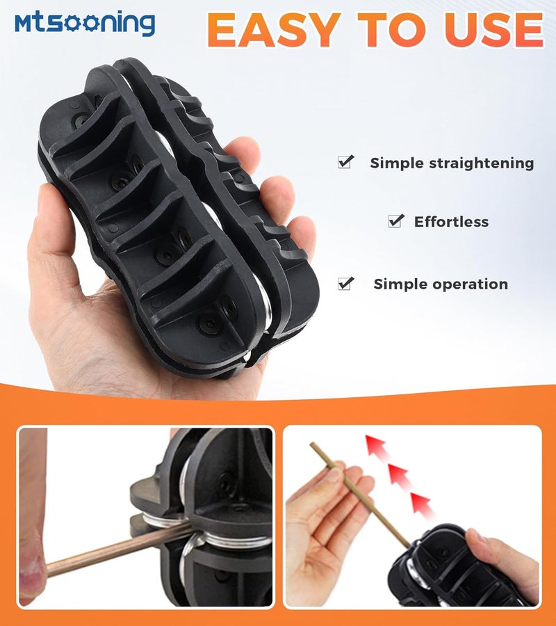 Mtsooning Handheld Tubing Straightener, 3/16 Inch Tube Straightening Tool, Brake Line Pipe Straightener for Copper, Aluminum, Steel, Steel Tubing Brake Line Fuel Line - Image 4